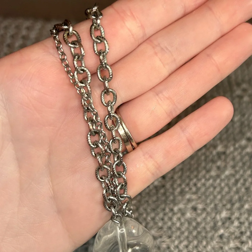 3/$10 White House Black Market Clear Bead Necklace - Picture 2 of 5